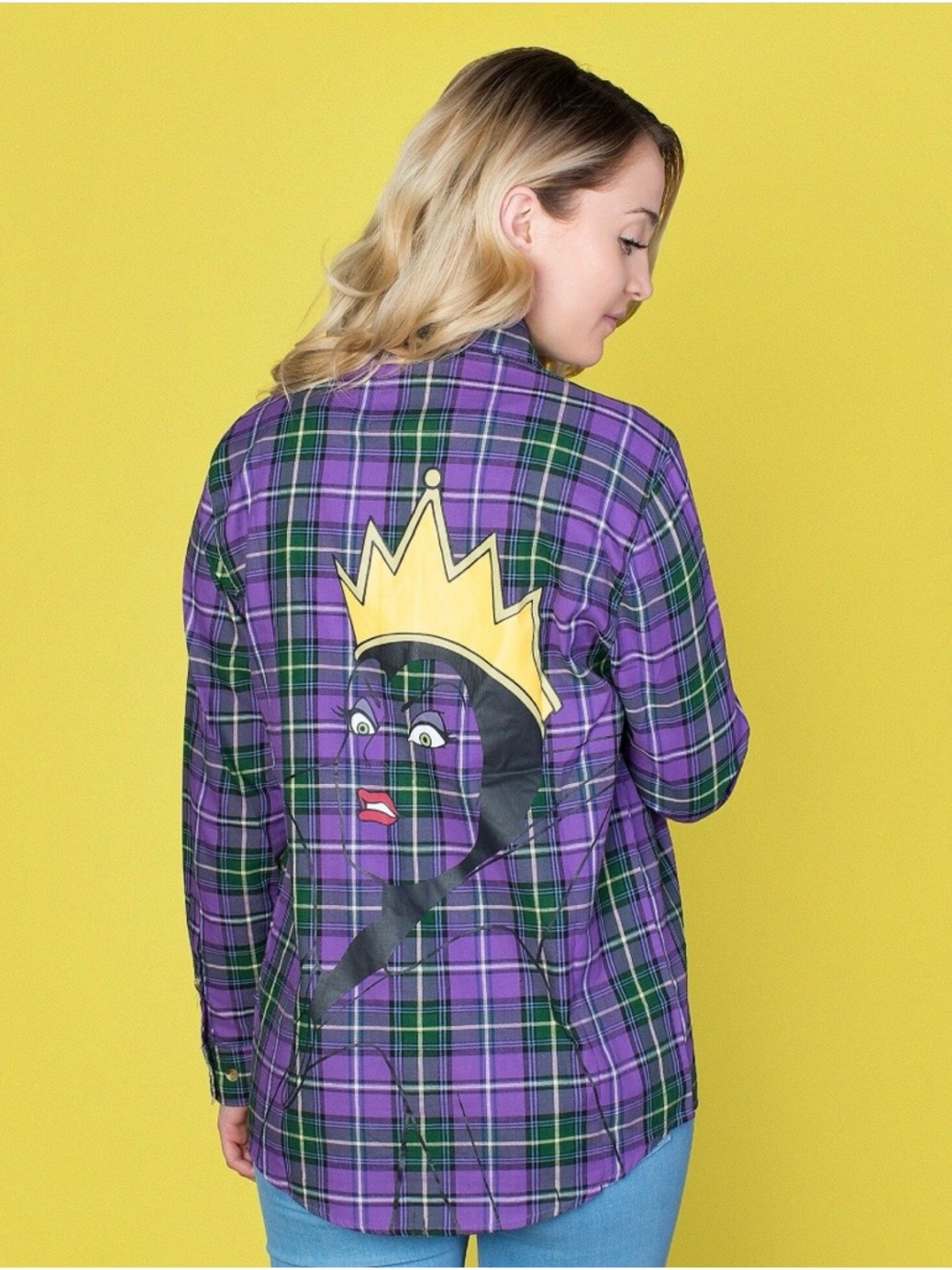 Disney Cakeworthy Evil Queen Plaid Shirt